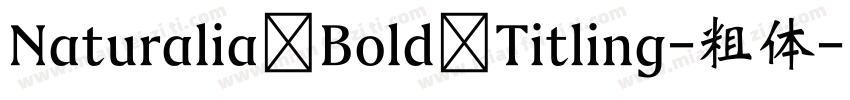 Naturalia Bold Titling-粗体字体转换